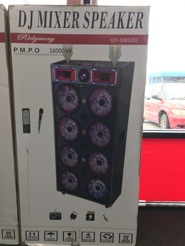 Ridgeway 16 000W Bluetooth Speaker 8 Way QS 1083201 for Sale in