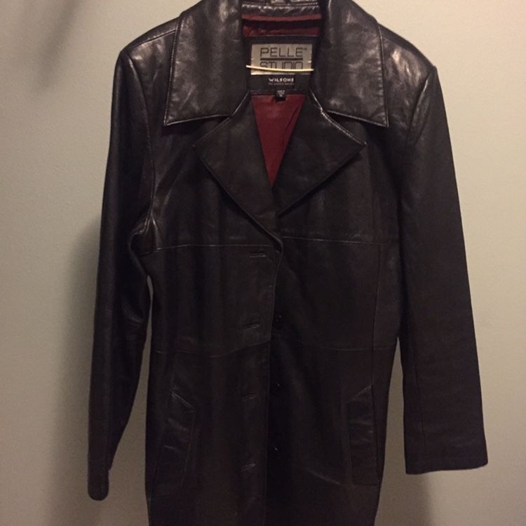 Wilson’s Black Leather Jacket Ladies M