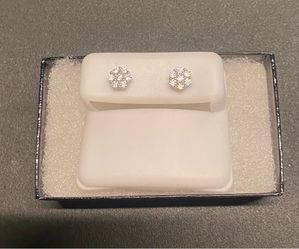Moissanite Cluster Earrings