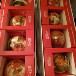 Coca Cola Collectable Christmas Ornaments/glasses