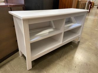 White Farmhouse Style Media Stand