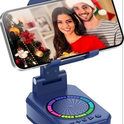 Cell Phone Holder With Bluetooth Speaker And Colorful LED Lights