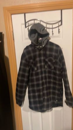 Flannel shirt hoodie removable hoodie