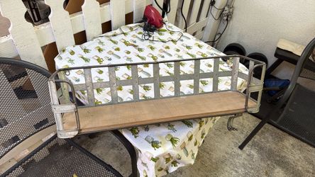 Rustic wood shelve with hooks