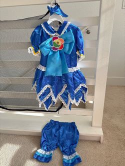 Blue Suite PreCure Chara-Rite Cure Beat Set Little Girl Costume Dress Hair Decor Pant Size 4-5T  Wear only one time and going to change for next year 
