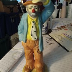 Emmet Kelly Bisque Figurine 9 In