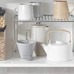 The Container Store - Tall Chrome Cupboard Shelf