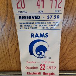 Rams Collector Ticket Stub