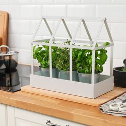 IKEA Senapskal Greenhouse White steel