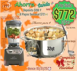 Set De Licuadora Y Olla 32qt