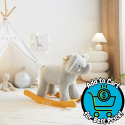 Little Nest Toddler Elephant Plush Rocker Chair