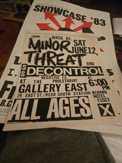 Minor Threat SSDecontrol punk flyer
