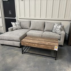 Small Sectional In Grey Color 