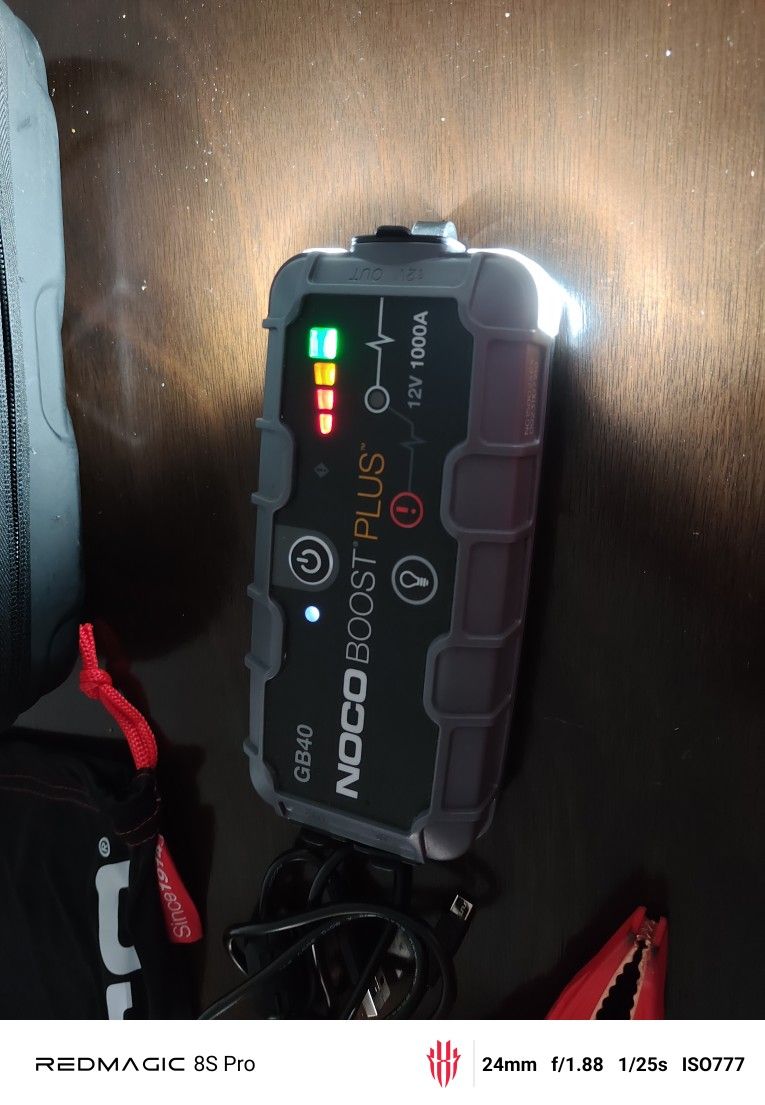 NOCO Boost Plus GB40 portable jump starter.