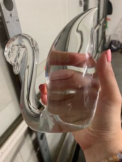 pick up in Coral Springs 33071 Vintage Clear Crystal Glass Swan Figurine pick up in Coral Springs 33071