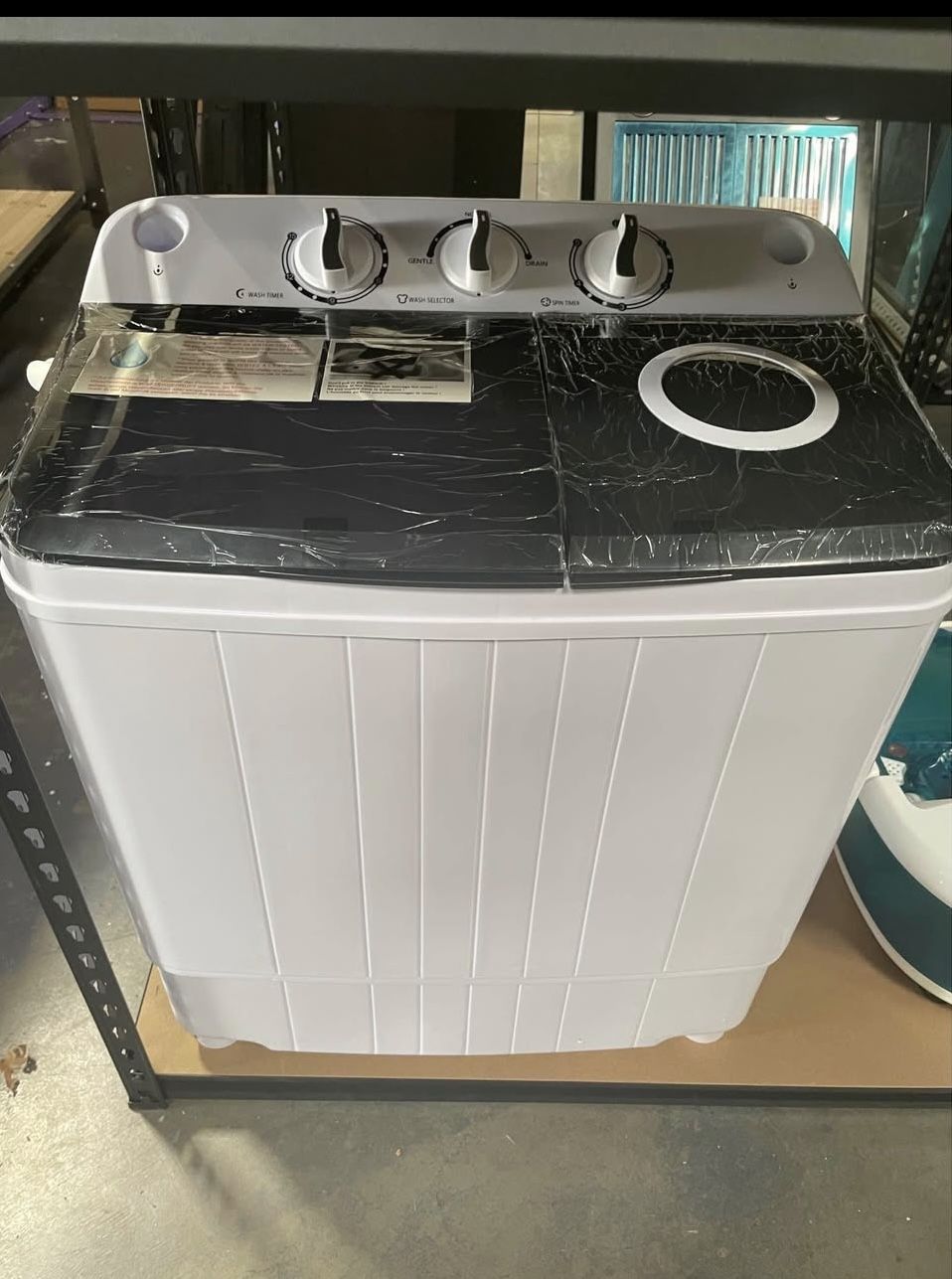 New Portable Washing Machine, 17.6 lbs Capacity Twin Tub 11 lbs Washer and 6.6 lbs Spinner