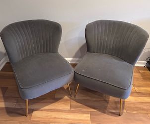 Euclid Velvet Accent Chair with Metal Legs