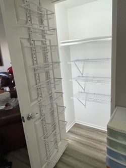 Wire wall mounted shelves