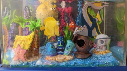 fish tank accessories disney Animated Fairy Decor adding a touch of color and whimsy to your aquatic display Penn Plax Finding Dory Hank