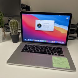 Apple 15” 2014 MacBook Pro 2.5ghz Quad Core i7 16gb RAM 500gb Flash 2GB Dedicated NVIDIA GeForce GT 750M macOS BIG SUR