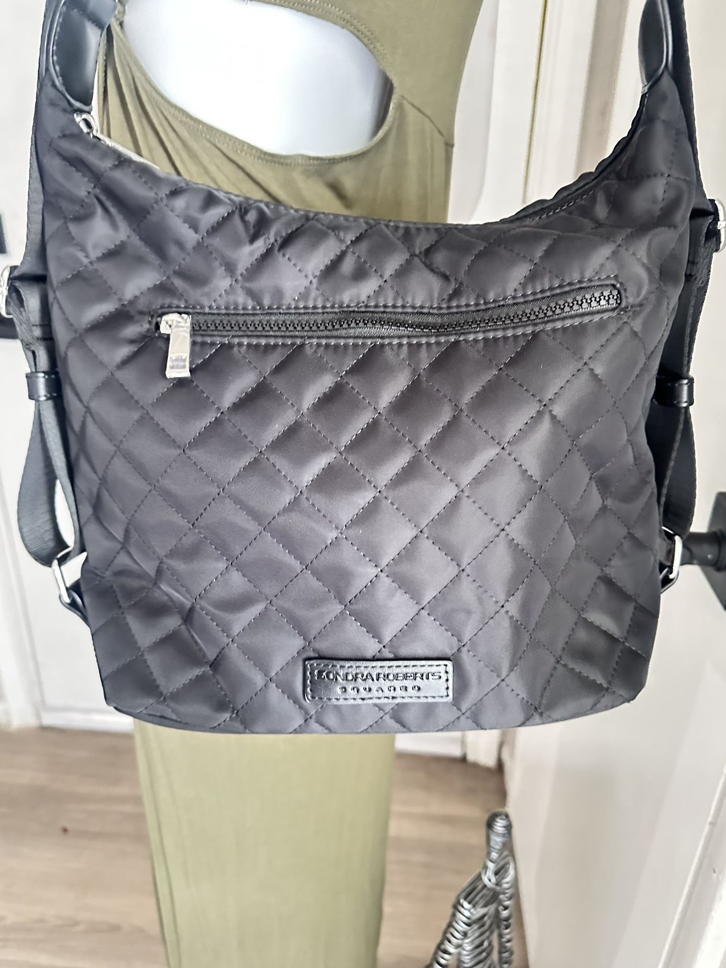 SONDRA ROBERTS Squared Women's Hobo Quilted Convertible Shoulder Bag/ Backpack