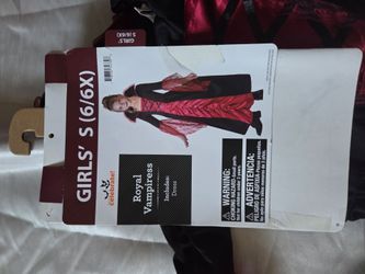 Girls Royal Vampiress Halloween Costume Size S 6/6X -12 girls