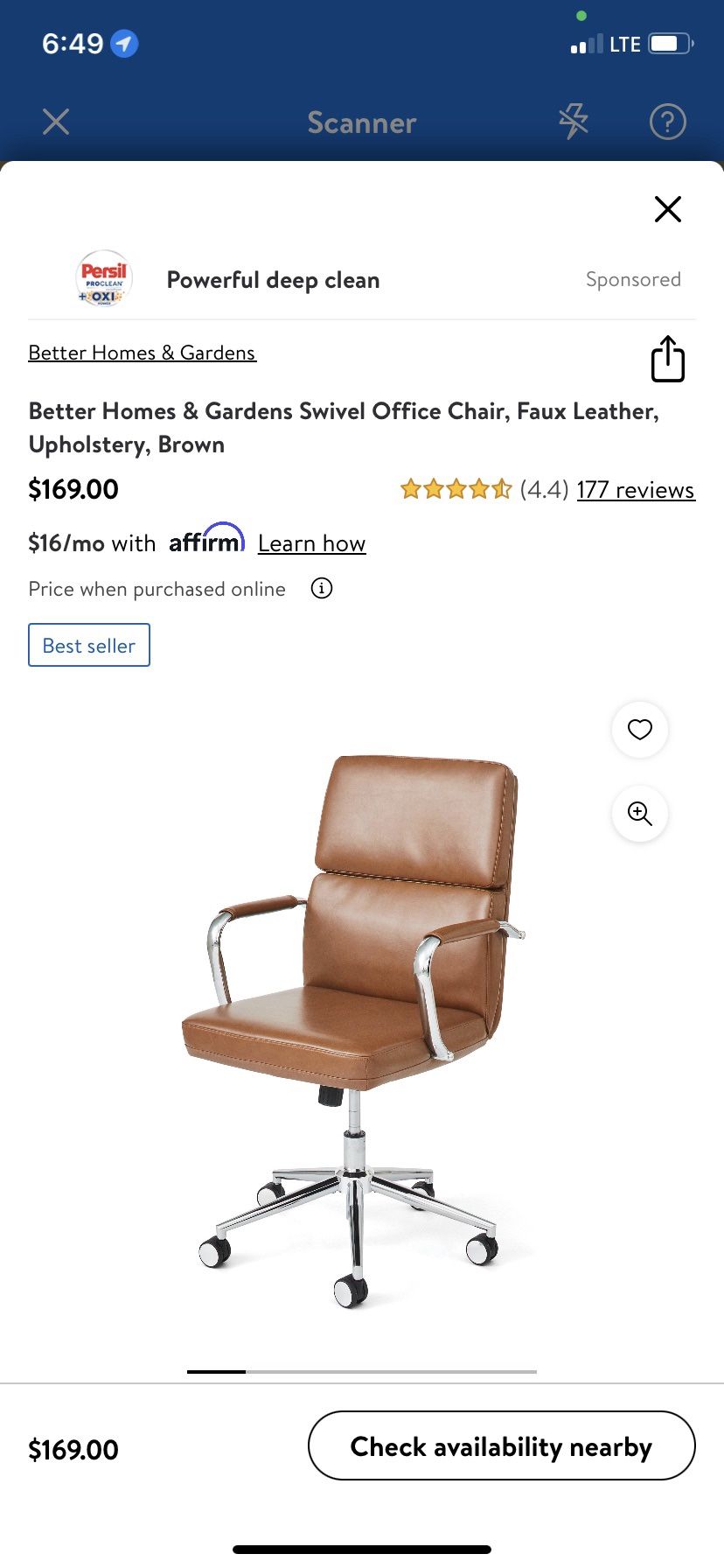 New Faux Leather Office Chair