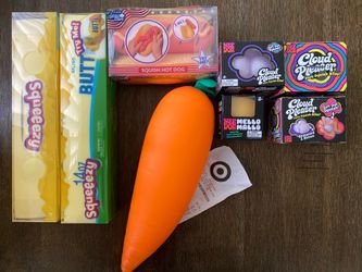 Cloud Pleasers , Squeezys and NeeDoh mellow mallow