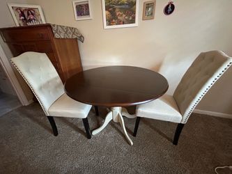 Drop leaf dining table set with chairs