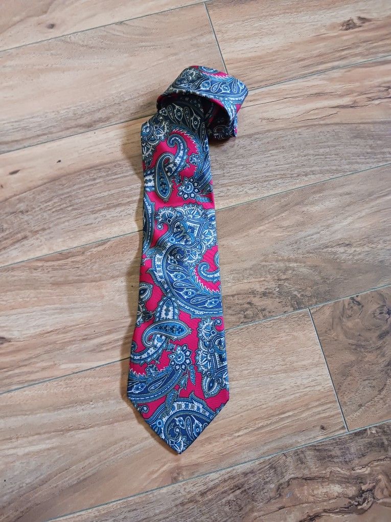 Superba Mens Multicolor Paisley Vintage 100% Italian Silk Men's Tie
