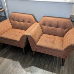 Orange Arm Chairs