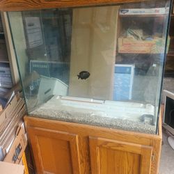 Fish Tank - Tall, 60 gallon, with Oak Base and Top