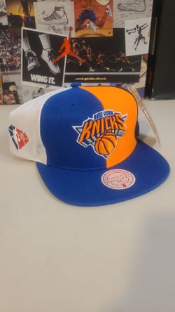 Mitchell & Ness New York Knicks 75th Anniversary Snapback Pinwheel Hat Cap NEW