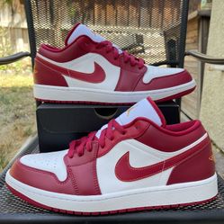 jordan 1 low red and white m size 11.5/12/14