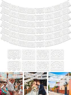 NEW Unopened White Papel Picado Banner Set – 90 FT (6 Pack)