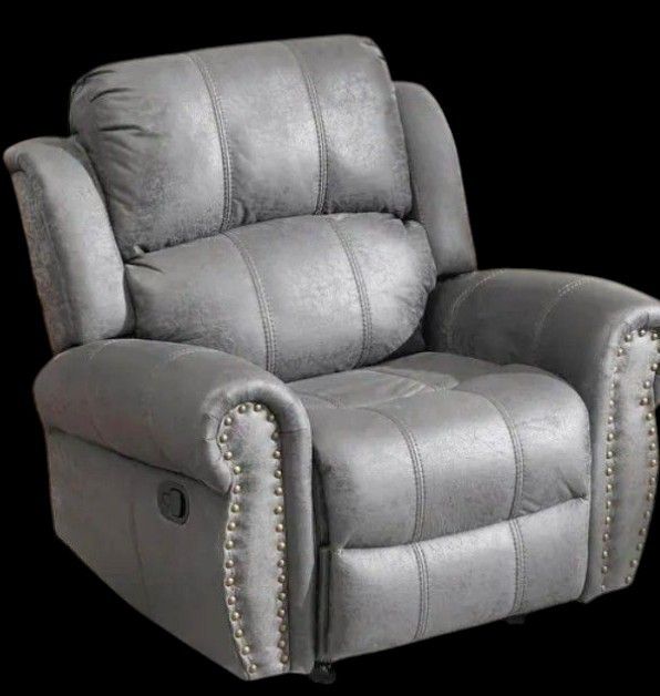 Oversized Grey Lane Recliner/Rocker/Swivel