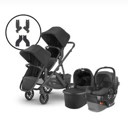 Uppababy Vista Dual Stroller, Infant Car Seat And Bassinet 