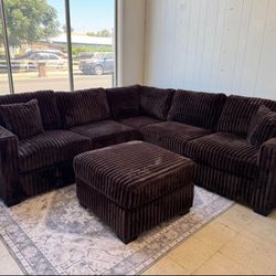 🛋️ NEW!! Sectional Corduroy  L Shaped Sofa STILL IN 📦 🛋️