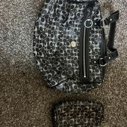 Vintage Coach Purse And Wallet 