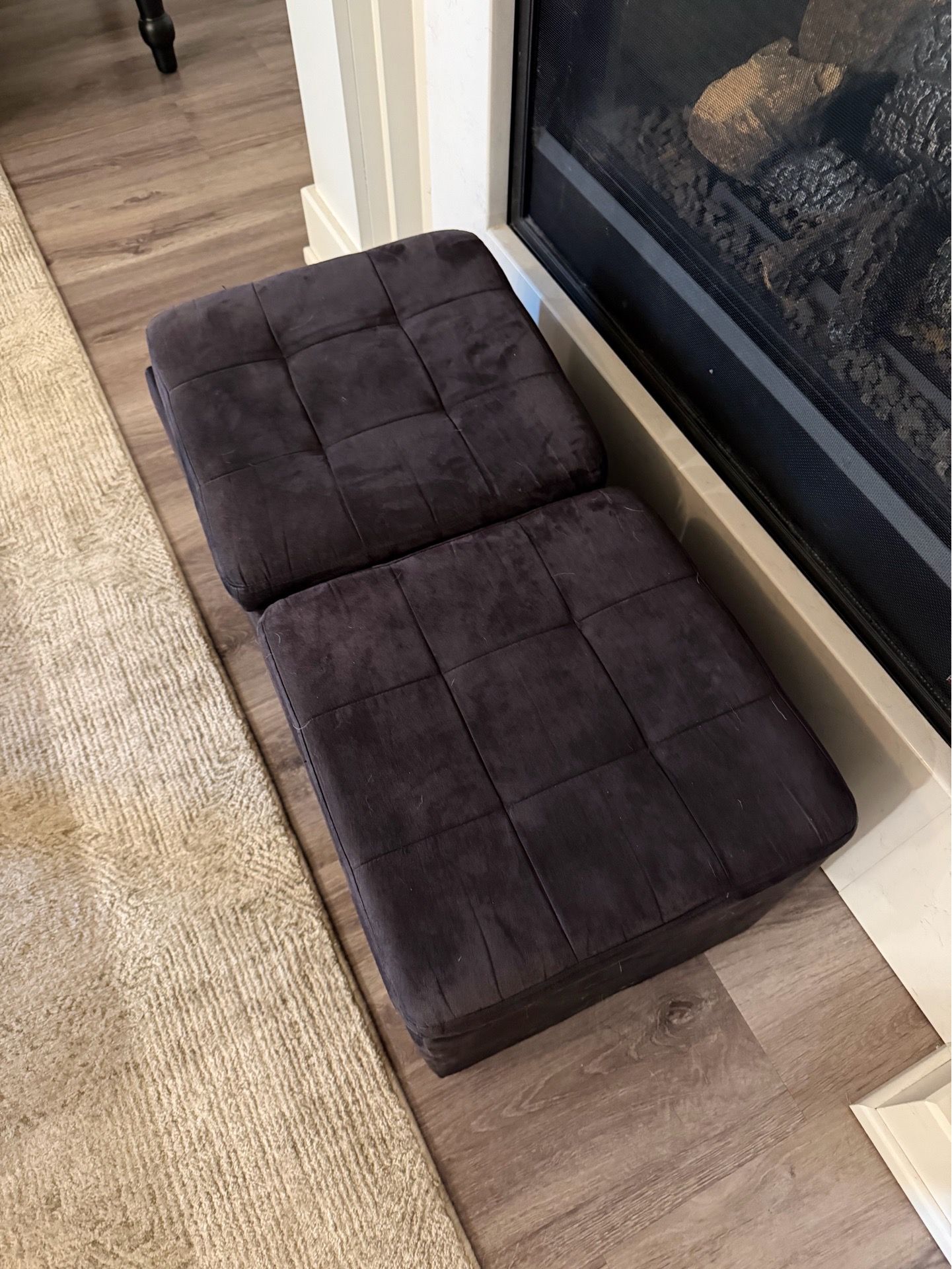 Black Storage Ottomans