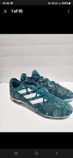 Adidas Gamemode Knit PB FG Mens Soccer Cleats Shoes Aqua Blue  Size 5.5 & 12.5