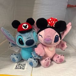 Disneyland Stitch & Angel Plush Doll Set Lilo & Stitch Tokyo Disney Resort Japan