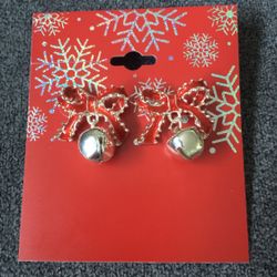 Bow & Jingle Bell Drop Earrings