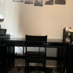 Black Desk and Chair 