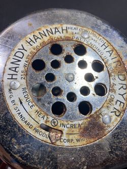 Vintage Handy Hannah Hair Dryer Heat Controlled By Standard Prod.Whitman Mass. Thumbnail
