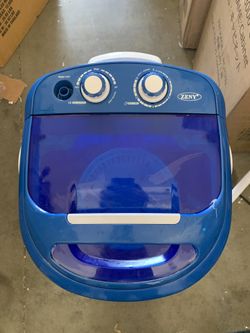 Portable Mini Washing Machine 5.7 lbs Washing Capacity Semi-Automatic Compact Washer Spinner Small Cloth Washer Laundry Appliances for Apartment, RV, 