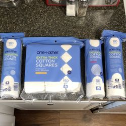 CVS Brand Cotton Rounds & Squares -4 Items !($17.56+ Value )