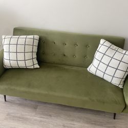 Small Green Couch /Futon 
