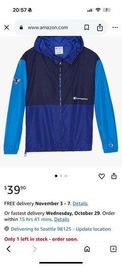 Champion Lightweight Colorblock Mens Size XXL, Color: Navy Valiant