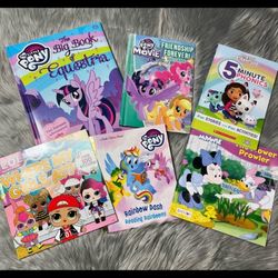 My little pony gabbys dollhouse lol surprise book bundle. 